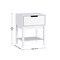 Emma and Oliver Samuel Kids Single-Drawer Night Stand with Solid Wood Frame, Side Table for Kids Bedroom with Open Shelf